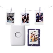 INSTAX Mini LINK2, Fotodrucker Bundle in Clay White, direkter Druck von Smartphone und sozialen Medien, inkl. Album und Lichterkette