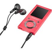 Intenso Video Scooter BT MP3 Player, 64 GB microSD, Bluetooth 5.0, 1,8 Zoll Farbdisplay, bis 18h Akku, pink, inkl. Kopfhörer