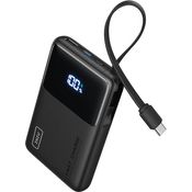 INIU 45W Power Bank 10.000mAh, Schlankes portables Ladegerät mit integriertem USB-C Kabel, Schnellladung für iPhone 16, Samsung S24, Xiaomi und MacBook
