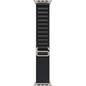 Apple Watch Band Alpine Loop, 49 mm, schwarz, Medium, aus 43 % recycelten Materialien, mit Titan-G-Haken und nahtlosem Design