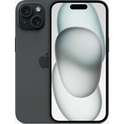 Apple iPhone 15 5G Smartphone 15,494cm (6,1 Zoll) OLED-Display, 256 GB interner Speicher, iOS 17, Schwarz