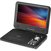 Trevi PDX1409, Tragbarer DVD-Player mit 9 Zoll LCD-Display, Schwarz, USB/SD-Eingang, integrierte Lautsprecher, Fernbedienung