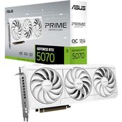 ASUS Prime GeForce RTX 5070 White OC Edition 12GB GDDR7 Gaming Grafikkarte mit NVIDIA DLSS 4, 2,5-Slot Design, PCIe 5.0, 3X DisplayPort 2.1b und 1x HDMI 2.1b, weiß