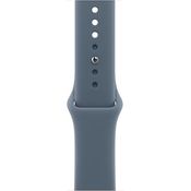 Apple Sportarmband für Watch, 46 mm, maritimblau, S/M, aus Hochleistungs-Fluorelastomer mit innovativem Verschluss