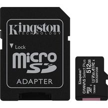Bild für Kingston Canvas Select Plus microSD Speicherkarte, SDCS2-512GB Class 10 (inkl. SD Adapter)