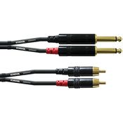 CORDIAL CABLES Audiokabel mit zwei Klinkensteckern mono/Rca 1,5 m AUDIO Essentials Klinkenkabel