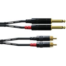Bild für CORDIAL CABLES Audiokabel mit zwei Klinkensteckern mono/Rca 1,5 m AUDIO Essentials Klinkenkabel