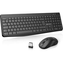 Bild für KOORUI Tastatur und Maus Kabellos, Leise Maus Tastatur Set Deutsches Layout QWERTZ mit 12 Funktionstasten 2.4 GHz Tastatur Maus Set für Windows,MacOS,Linux-Schwarz (Batterie Nicht Enthalten)