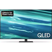Samsung GQ75Q80AAT 189 cm (75 Zoll) QLED Smart TV (Ultra HD, HDR, Direct LED) Twin-HD-Triple-Tuner (Sat, Antenne, Kabel) Modelljahr 2021 Energieklasse G (DE-Modell)