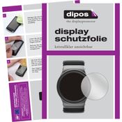 dipos Schutzfolie kompatibel mit 20 mm Durchmesser Uhr Displayschutz-Folie klar