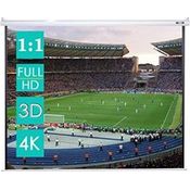 Beamer Leinwand Inklusiv Montagematerial 85 - 99 - 114 Zoll Projektionsleinwand Rolloleinwand heimkino mobile - 152 x 152 cm - 4A