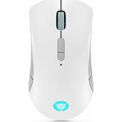 Lenovo Legion M600 Gaming Mouse - Maus - ergonomisch - rechts- und linkshändig - optisch - 9 Tasten - kabellos, kabelgebunden - 2.4 GHz, USB 2.0, Bluetooth 5.0 - schwarz (Gestell), Stingray (Oberseite) - retail - CRU - für IdeaPad 3 14, Legion 5 15, ThinkB
