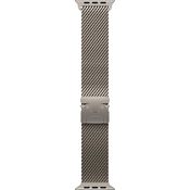 Apple Milanaise Armband für Apple Watch, 49 mm, Titan-Geflecht in Natur, Medium