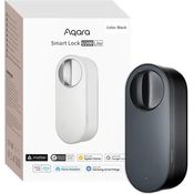 Aqara Smart Lock U200 Lite, Smartes Türschloss mit Matter über Thread, wiederaufladbarem Akku und leise Verriegelungsfunktion, elektrisch, kompatibel mit Apple Home, Google Home, Alexa, Schwarz
