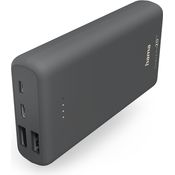 Hama Power Pack ''Supreme 20HD'' 20000mAh, 3 Ausgänge: 1x USB-C, 2x USB-A, Grau