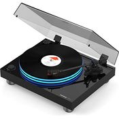 Reloop Turn 7 - Riemenangetriebener HiFi-Plattenspieler mit Ortofon 2M Red, Acryl-Plattenteller mit LED Beleuchtung, dezentralem Antriebsmotor mit externer Riemenführung und Carbon-Tonarm - Preisvergleich
