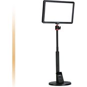 Rollei Lumis Key-Light Pro, LED Videolicht inkl. Tischstativ und Einer Fernbedienung am Kabel. Große Bi-Color Desktop-Leuchte mit 192 dimmbaren LED´s (96 Warmweiss + 96 Kaltweiss)