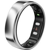 RingConn RingConn Gen 2 Air, Ultra-schmaler AI-Smart Ring, 10-Tage Akkulaufzeit, Schlaf/Stress/HR-Tracker, IP68 wasserdicht, Galaxie Silber, 14