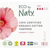 Eco by Naty Tampons - Super, 18 Tampons. Pflanzlich, Vegan, 100% Bio-Baumwolle - Preisvergleich