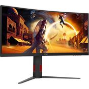 AOC Gaming CU34G4Z - 34 Zoll WQHD Curved Monitor, 240 Hz, FreeSync Prem., HDR400, schwarz-rot - Ultraflüssige Bilder, 0,3 ms Reaktionszeit, 2X HDMI 2.1, 1x DisplayPort 1.4, USB Hub