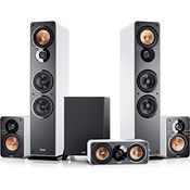 Teufel Ultima 40 Surround 5.1-Set - Heimkino Lautsprecher 5.1 Soundanlage Kino Raumklang Surround Subwoofer Movie High-End HiFi - schwarz/weiß