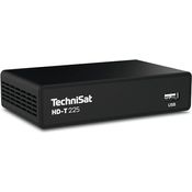 TechniSat HD-T 225, Kompakter DVB T2 HD Receiver mit HEVC H265, USB Mediaplayer, HDMI, SCART, 12V tauglich, schwarz