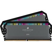 Corsair DOMINATOR PLATINUM RGB DDR5 RAM 32GB (2x16GB) 6000MHz CL30 AMD EXPO iCUE Kompatibel Computer Speicher - Grau (CMT32GX5M2B6000Z30K)
