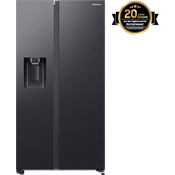 Samsung Side-by-Side mit Slim Ice Maker und Wassertank, 628 L Premium Black Steel