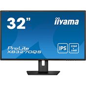 iiyama ProLite XB3270QS-B5 80cm 31,5" IPS LED-Monitor WQHD (DVI HDMI DP) Höhenverstellung schwarz