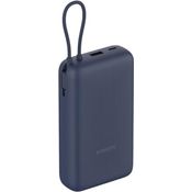 Xiaomi 33W Power Bank mit integriertem Kabel - 20000mAh, Schnellladefunktion, lädt 3 Geräte gleichzeitig, flugtauglich, komplett aufgeladen in 5,5 Stunden - stylisch und praktisch, Blau