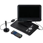 Reflexion DVD1025, Portabler DVD-Player mit DVB-T2 HD Tuner, integriertem Akku, 12V Auto-Adapter und PVR-Aufzeichnung