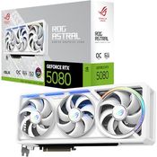 ASUS ROG Astral GeForce RTX 5080 OC Edition, 16GB GDDR7, Quad-Lüfter, PCIe 5.0, 3X DP 2.1b, 2X HDMI 2.1b, Weiß