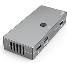 Bild für Hama KVM Switch für 2 PCs, Notebooks, Macbooks, Tablets, 4 Ports (KVM Umschalter für z.B. Maus, Tastatur, Drucker, USB Stick, Headset, Festplatte, PC Umschalter Maus Tastatur 3X USB, 1x HDMI)