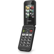 emporiaTALKglam Seniorenhandy, Klapphandy ohne Vertrag, Einfache Bedienung, Mobiltelefon mit Notruftaste, 2,4-Zoll-Display, Schwarz