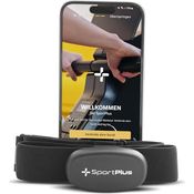 SportPlus Brustgurt SP-100, Fitness-Tracker mit Smart-Technologie und App-Kompatibilität, schwarz