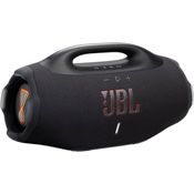 JBL Boombox 4, Tragbarer Bluetooth Lautsprecher mit JBL Pro Sound, AI Sound Boost, IP68 Wasser- und Staubdicht, bis zu 34h Wiedergabe, Auracast Multi-Speaker, 2 Bass-Boost-Modi, Schwarz