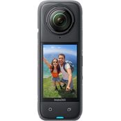 Insta360 X4 – wasserdichte 8K 360°-Action-Cam, 4K Weitwinkelvideos, Unsichtbarer Selfie-Stick Effekt, Abnehmbarer Linsenschutz, 135 min Akkulaufzeit, KI-Bearbeitung, Stabilisierung, für Sport, Reise