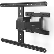 Hama TV Wandhalterung schwenkbar, neigbar, Slim (TV Wandhalterung 37-90 Zoll, VESA 200x200 bis VESA 600x400, bis 50kg, ausziehbare Halterung, geringer Wandabstand, mit Fischer-Dübeln) schwarz