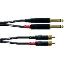 Bild für CORDIAL CABLES Doppel-Audiokabel Mono-Klinke/Rca 3 m AUDIO Essentials Klinkenkabel