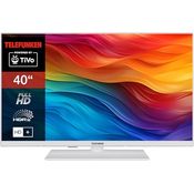 Telefunken Fernseher 40 Zoll Smart TV Powered by TiVo (Full HD, HDR, HD+ 6 Monate inkl., Triple-Tuner) XF40TO750M-W, Weiß
