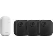 Blink Outdoor 4, Sicherheitskamera 3-Kamera-System mit 1080p HD, Wetterfest, inkl. Sync Modul Core und Mikrofon