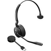 Jabra Engage 55 SE Mono Headset MS, Link 400c DECT Adapter USB-C, DECT Wireless Security, 150m Reichweite, ultraleicht - Schwarz
