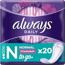 Bild für Always Daily Slipeinlagen Damen, Normal To Go Fresh (20 Binden)