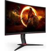 AOC Gaming CQ27G2S - 27 Zoll QHD Curved Monitor, FreeSync Premium (2560x1440, 165 Hz, HDMI 2.0, DisplayPort 1.2) schwarz-rot