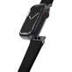 41mm (Veganes Leder), Uhrenarmband, Schwarz