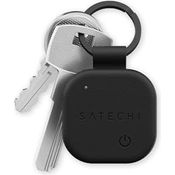 SATECHI FindAll Schlüsselanhänger mit Find My, kabelloser Ortung, Trennungsalarm, lauter Signalton, IP66 wasserdicht – Schwarz