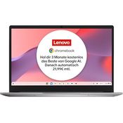 Lenovo Chromebook IdeaPad 3i | 15,6" Full HD Touch Display | Intel Celeron N4500 | 8GB RAM | 128GB SSD | Intel UHD Grafik | Chrome OS | grau | 3 Monate Premium Care