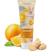 Jean & Len Duschgel Orange & Ingwer, erfrischendes pH-hautideales Duscherlebnis, 250 ml, veganes Duschgel ohne Parabene & Silikone