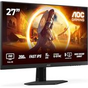 AOC Gaming 27G4HRE, 27 Zoll Full HD Monitor mit 200 Hz, 1 ms Reaktionszeit, G-Sync kompatibel, HDR10, schwarz-rot