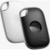 Tile by Life360 Pro (2024) Bluetooth-Tracker, Schlüssel- und Gegenstandsfinder, iOS & Android kompatibel, 2er-Pack (Schwarz/Weiß)